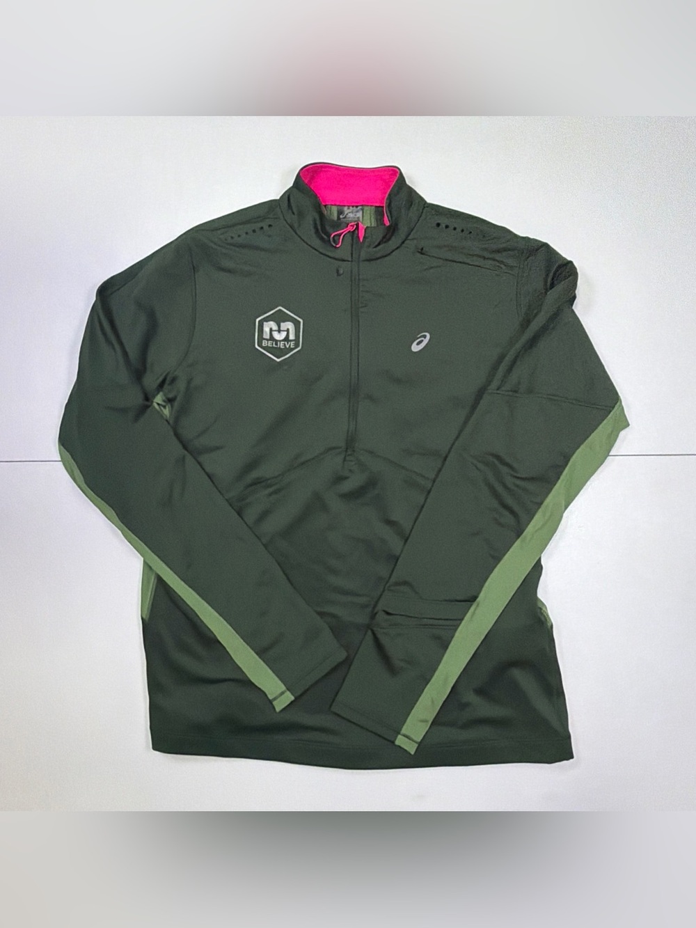 ASICS Women's Forest Green Half-Zip Pullover